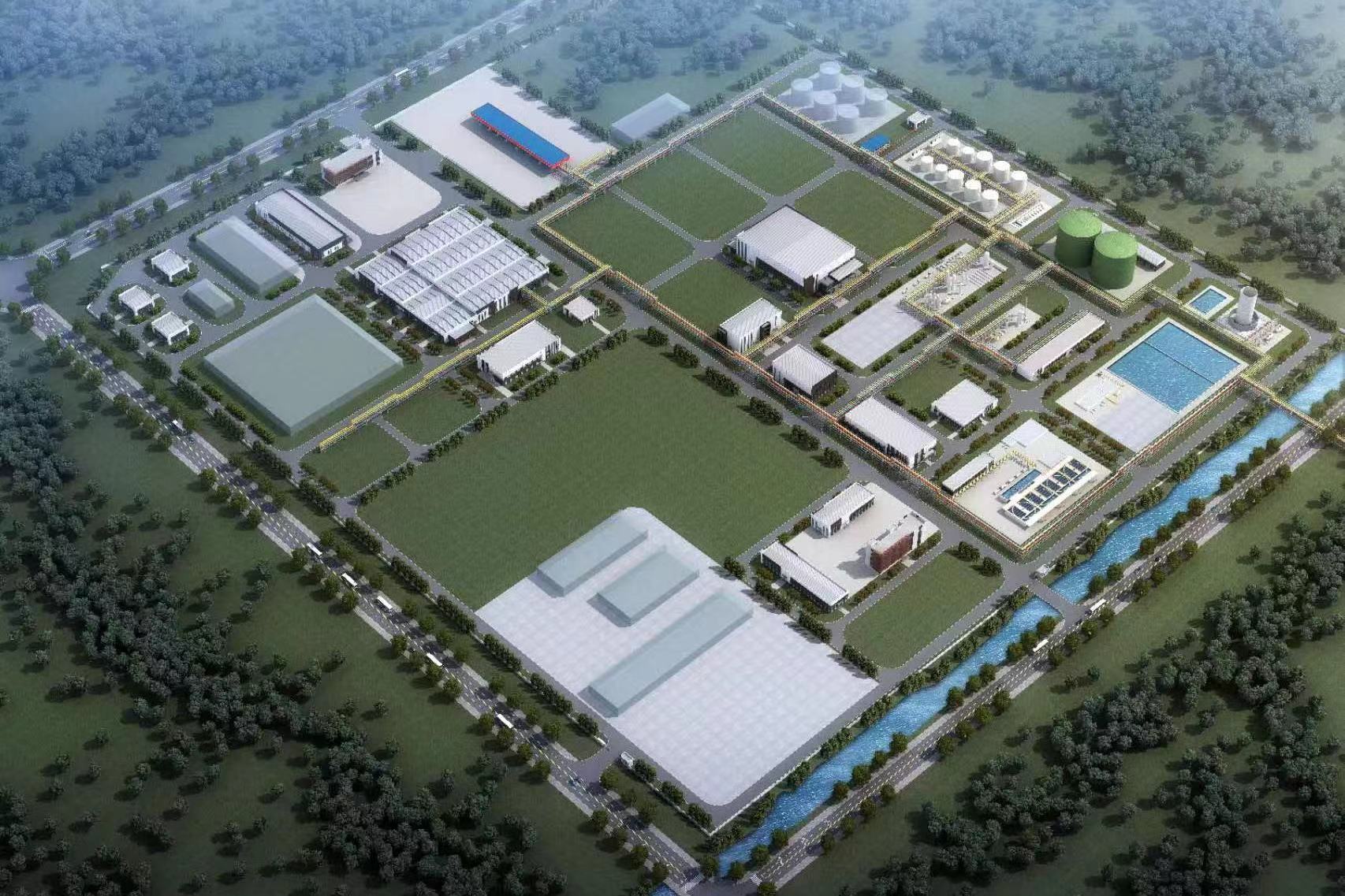 聚酰亞胺產(chǎn)業(yè)鏈項(xiàng)目(一期)一階段二標(biāo)段鋼結(jié)構(gòu)工程